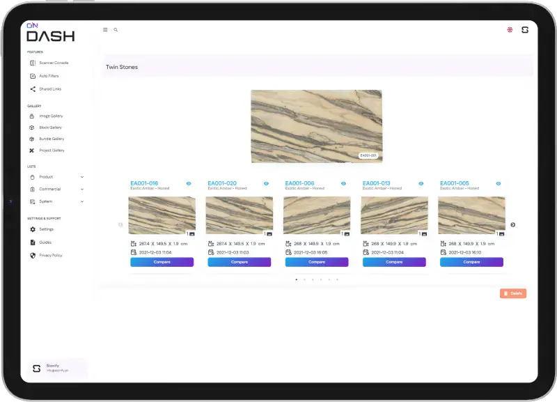 OnFind application screenshot