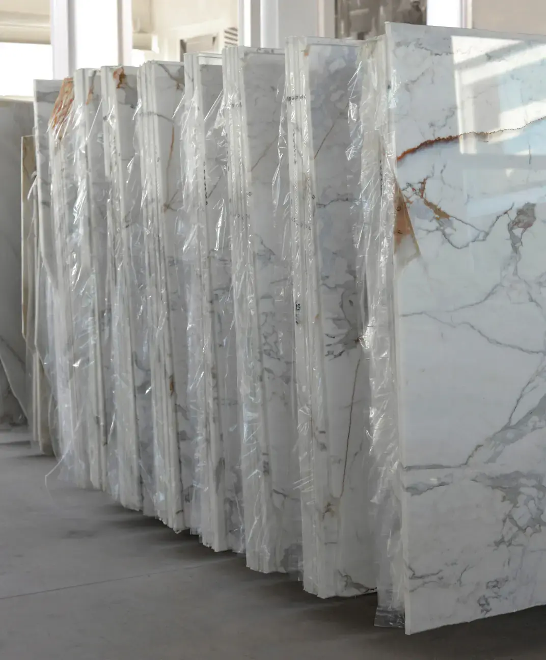 Organized stone slabs using OnManage software